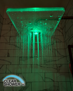 Clear Showerhead XL with LED Ball Joint Combo