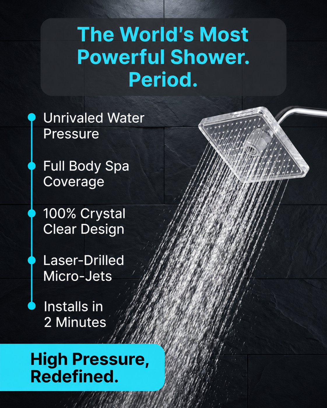 NEW Clear Showerhead Mini