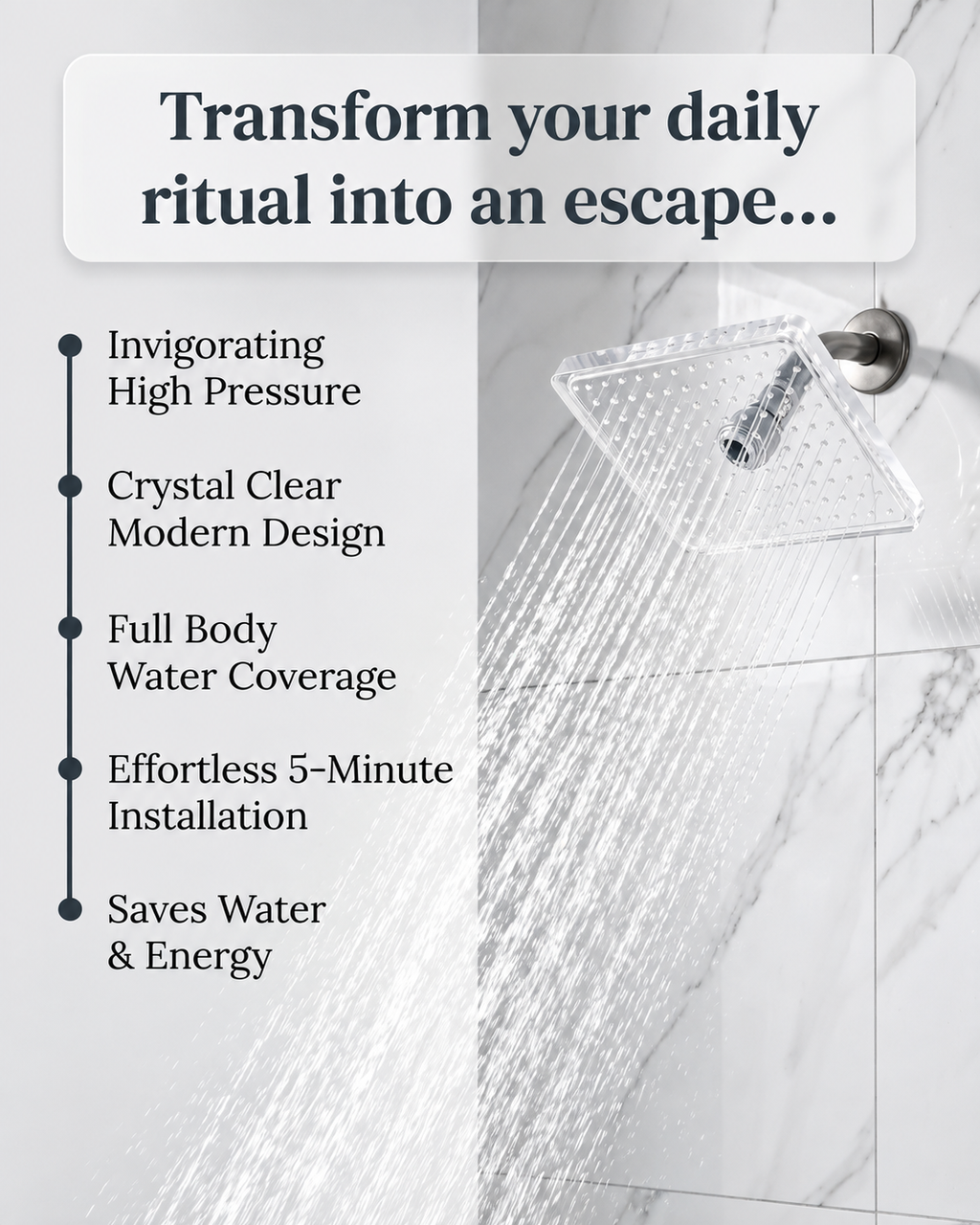 NEW Clear Showerhead Mini