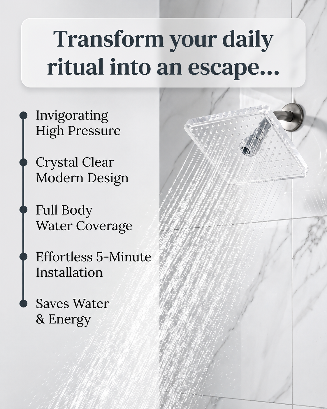 NEW Clear Showerhead Mini